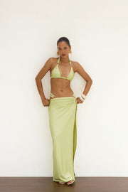 Maxi skirt in Lime