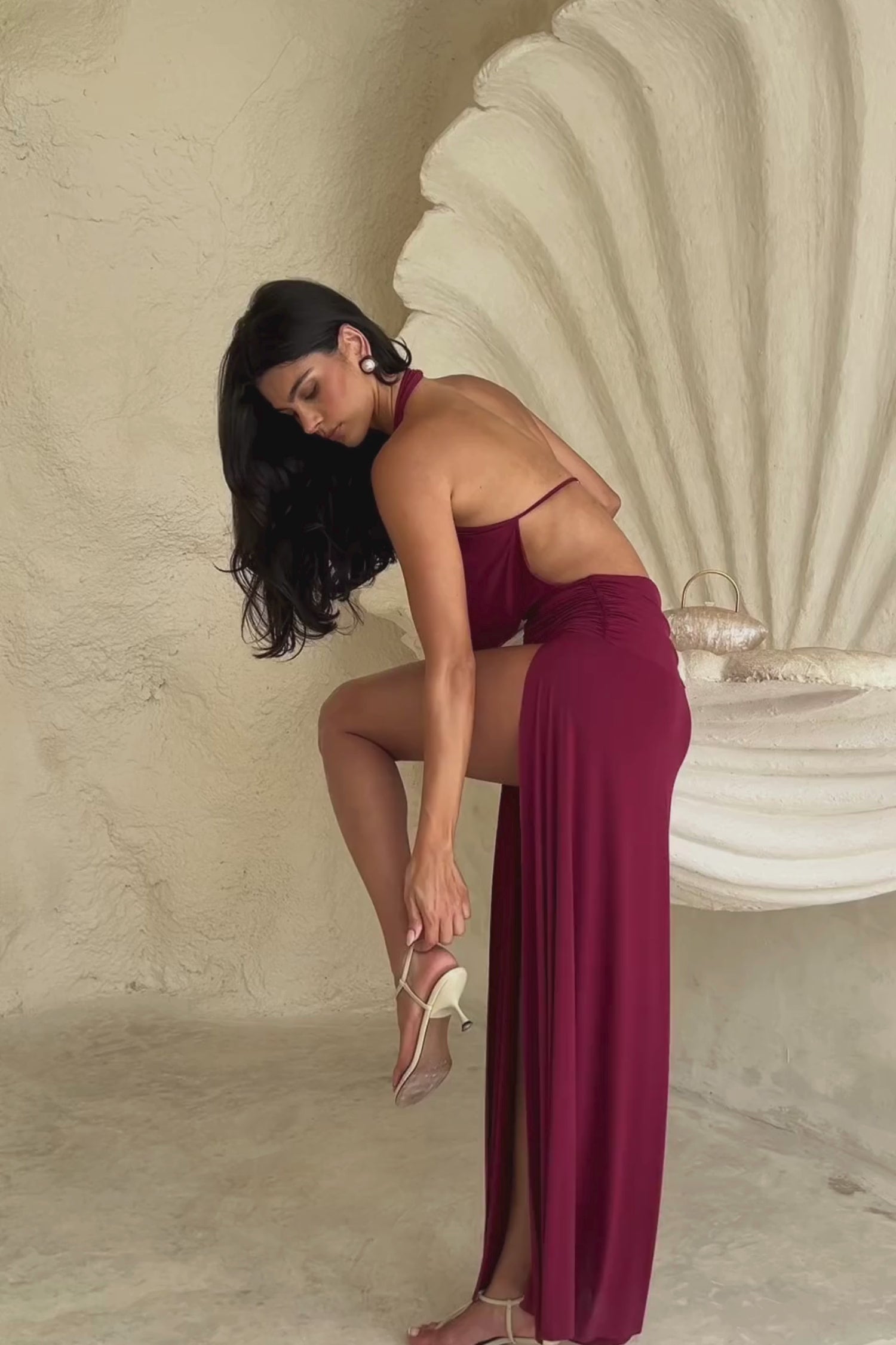 Load video: Elara Dress in Cherry